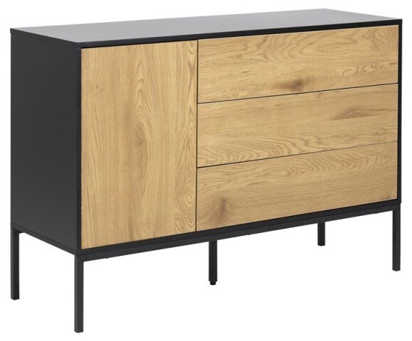 Anrichte >Carney< in Wildeiche aus Metall - 120x82x40cm (BxHxT)