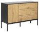 Anrichte >Carney< in Wildeiche aus Metall - 120x82x40cm (BxHxT)