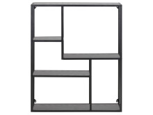 Hängeregal >Carney< in Schwarz/matt aus Metall - 75x91x20cm (BxHxT)