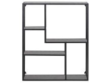 Hängeregal >Carney< in Schwarz/matt aus Metall - 75x91x20cm (BxHxT)