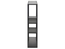 Hängeregal >Carney< in Schwarz/matt aus Metall - 75x91x20cm (BxHxT)