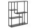 Hängeregal >Carney< in Schwarz/matt aus Metall - 75x91x20cm (BxHxT)