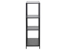 Regal >Carney< in Schwarz/matt aus Metall - 77x114x35cm (BxHxT)
