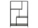 Regal >Carney< in Schwarz/matt aus Metall - 77x114x35cm (BxHxT)