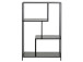 Regal >Carney< in Schwarz/matt aus Metall - 77x114x35cm (BxHxT)