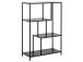 Regal >Carney< in Schwarz/matt aus Metall - 77x114x35cm (BxHxT)