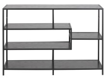 Regal >Carney< in Schwarz/matt aus Metall - 114x78x35cm (BxHxT)