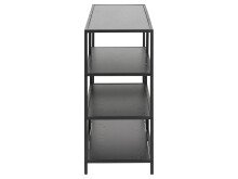 Regal >Carney< in Schwarz/matt aus Metall - 114x78x35cm (BxHxT)