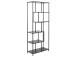 Regal >Carney< in Schwarz/matt aus Metall - 77x185x35cm (BxHxT)
