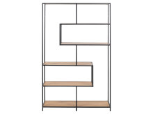 Regal >Carney< in Wildeiche aus Metall - 114x185x35cm (BxHxT)