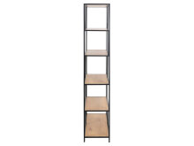 Regal >Carney< in Wildeiche aus Metall - 114x185x35cm (BxHxT)