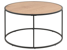 Couchtisch >Carney< in Wildeiche aus Metall - 80x80x45cm (BxHxT)