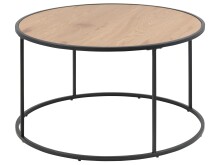Couchtisch >Carney< in Wildeiche aus Metall - 80x80x45cm (BxHxT)