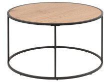 Couchtisch >Carney< in Wildeiche aus Metall -...