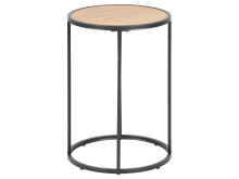 Beistelltisch >Carney< in Wildeiche aus Metall - 40x55x40cm (BxHxT)