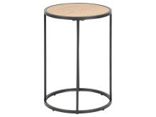 Beistelltisch >Carney< in Wildeiche aus Metall - 40x55x40cm (BxHxT)