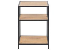 Nachttisch >Carney< in Wildeiche aus Metall - 42x63x35cm (BxHxT)