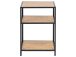 Nachttisch >Carney< in Wildeiche aus Metall - 42x63x35cm (BxHxT)