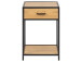 Nachttisch >Carney< in Wildeiche aus Metall - 42x63x35cm (BxHxT)