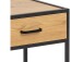 Nachttisch >Carney< in Wildeiche aus Metall - 42x63x35cm (BxHxT)