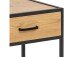 Nachttisch >Carney< in Wildeiche aus Metall - 42x63x35cm (BxHxT)