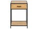Nachttisch >Carney< in Wildeiche aus Metall - 42x63x35cm (BxHxT)