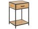 Nachttisch >Carney< in Wildeiche aus Metall - 42x63x35cm (BxHxT)