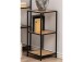 Regal >Carney< in Wildeiche aus Metall - 37x82,5x35cm (BxHxT)