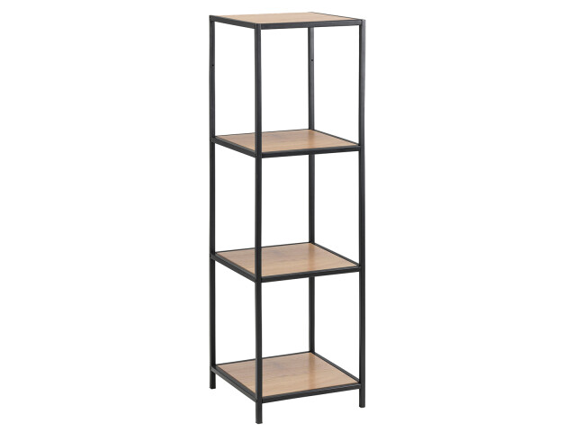 Regal >Carney< in Wildeiche aus Metall - 37x119,5x35cm (BxHxT)