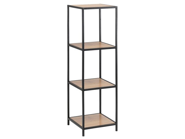 Regal >Carney< in Wildeiche aus Metall - 37x119,5x35cm (BxHxT)