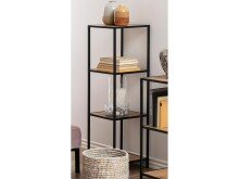 Regal >Carney< in Wildeiche aus Metall - 37x119,5x35cm (BxHxT)