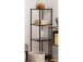 Regal >Carney< in Wildeiche aus Metall - 37x119,5x35cm (BxHxT)