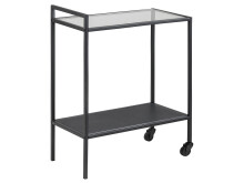 Rollwagen >Carney< in Schwarz/matt aus Metall -...