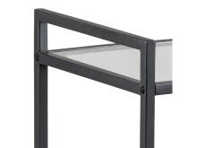 Rollwagen >Carney< in Schwarz/matt aus Metall - 60x75x30cm (BxHxT)