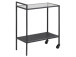 Rollwagen >Carney< in Schwarz/matt aus Metall - 60x75x30cm (BxHxT)
