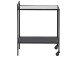 Rollwagen >Carney< in Schwarz/matt aus Metall - 60x75x30cm (BxHxT)