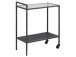 Rollwagen >Carney< in Schwarz/matt aus Metall - 60x75x30cm (BxHxT)