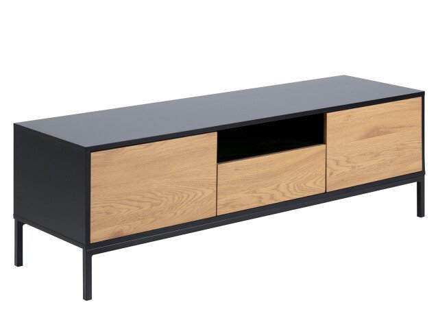 TV-Board >Carney< in Wildeiche aus Metall - 140x45x40cm (BxHxT)