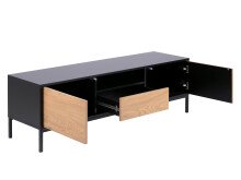 TV-Board >Carney< in Wildeiche aus Metall - 140x45x40cm (BxHxT)