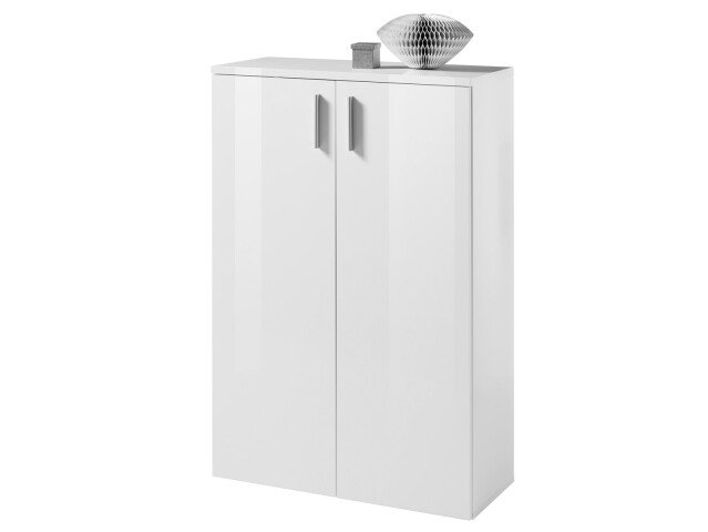 Schuhschrank >Leupold< in Weiß - 80x120x35cm (BxHxT)