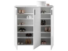 Schuhschrank >Leupold< in Weiß - 120x120x35cm (BxHxT)