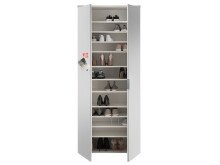 Schuhschrank >Leupold< in Weiß - 80x190x35cm (BxHxT)