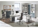 Schreibtisch >Olivia< in lichtgrau aus Metall - 223x77x73cm (BxHxT)