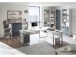 Schreibtisch >Olivia< in lichtgrau aus Metall - 223x77x73cm (BxHxT)