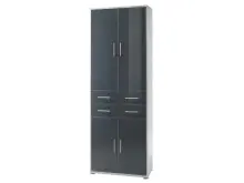 Aktenschrank >Olivia< in lichtgrau aus Glas -...