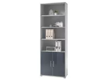 Aktenschrank >Olivia< in lichtgrau aus Glas -...