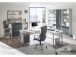 Aktenschrank >Olivia< in lichtgrau aus Glas - 79x220x35cm (BxHxT)