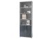 Aktenschrank >Olivia< in lichtgrau aus Glas - 79x220x35cm (BxHxT)