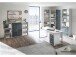 Aktenschrank >Olivia< in lichtgrau aus Glas - 79x220x35cm (BxHxT)