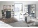 Aktenschrank >Olivia< in lichtgrau aus Glas - 79x220x35cm (BxHxT)